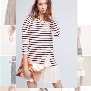 ANTHROPOLOGIE: Black/Ivory Sweater Dress